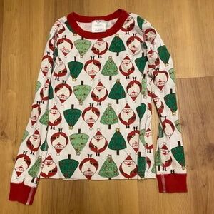 Hanna Andersson Unisex Kids Sz 10, 140 CM Santa Claus Christmas Pajamas Top 2098
